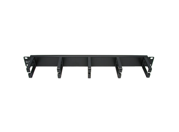 ECS kabelhållare 19" 1HE 5 vert plast 